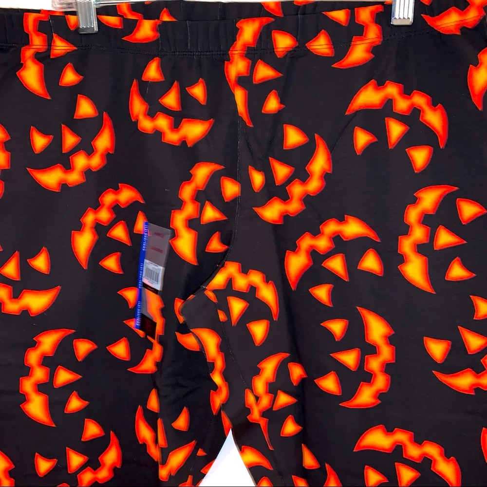 NOBO XXXL 3x 21 Jack O Lantern Eyes Cotton Spandex Blend Leggings - Picture 5 of 9